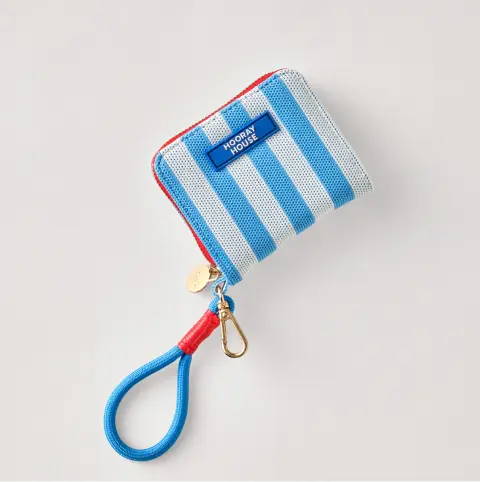 Blue Stripe Treat Bag Wristlet